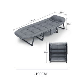 ATORPOK All In One Camping Cot For Adults Heavy Duty 450 Lbs Capacity, Portable Folding Bed With Built In Cushion Pillow, Lightweight Compact Design I (Option: 190CM)