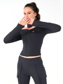 Stand Collar Jacket (Option: Grey-XXL)